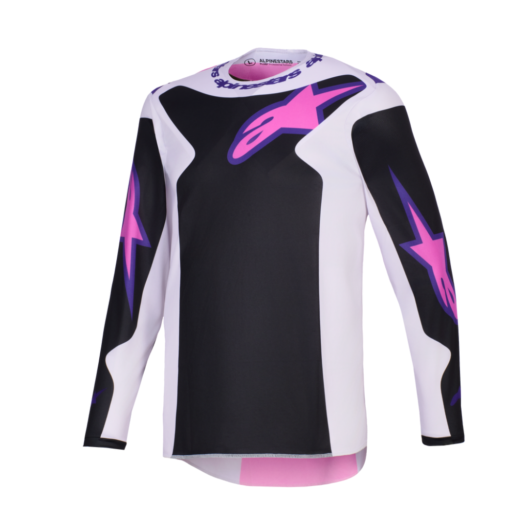 JERSEY ALPINESTARS FLUID GRID NEGRO GRIS ROSADO