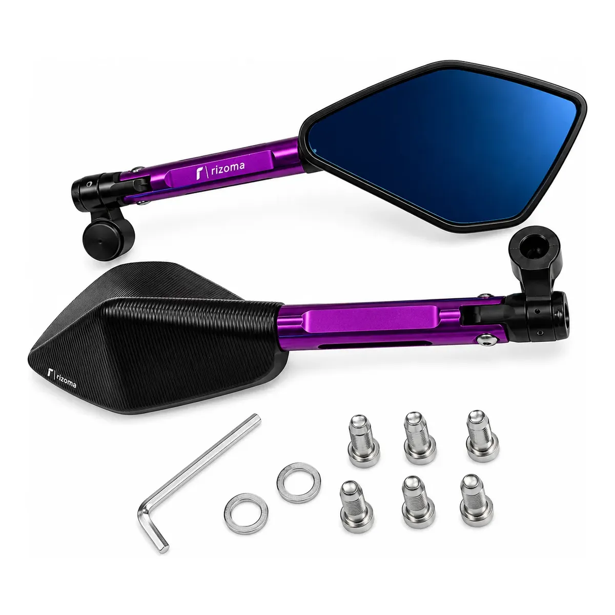 ESPEJO RIZOMA 5 PUNTAS MORADO