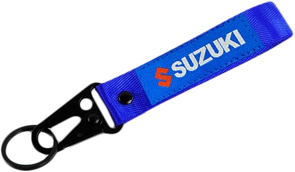 LLAVERO CHAPA METALICA SUZUKI AZUL