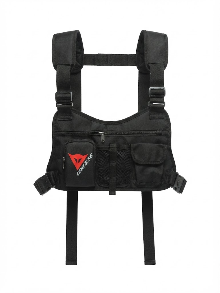 PECHERA CHALECO PORTA CELULAR DAINISE NEGRO