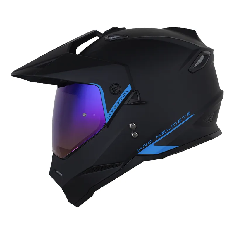 CASCO HRO MX330 SOLID NEGRO AZUL