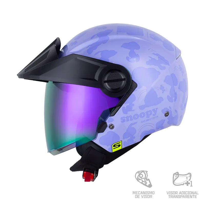 CASCO SHAFT 212 SNOOPY MORADO