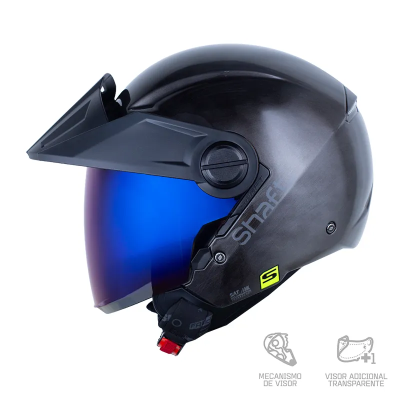 CASCO SHAFT 212 SOLID GRIS METALIZADO BRILLO