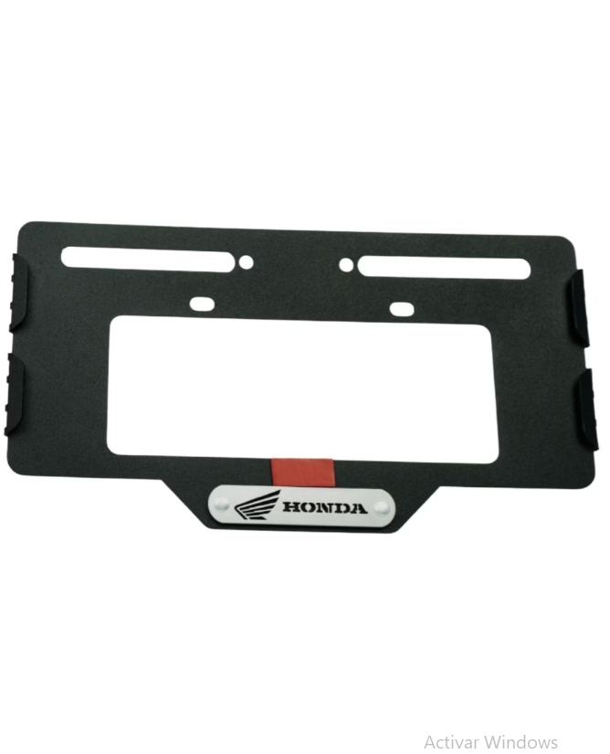 PORTA PLACA 3D RG HONDA NEGRO CROMADO