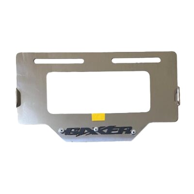 PORTA PLACA RG 3D GIXXER CROMADO NEGRO
