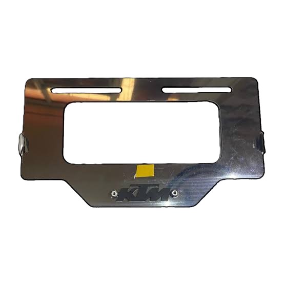 PORTA PLACA 3D RG KTM CROMADO NEGRO
