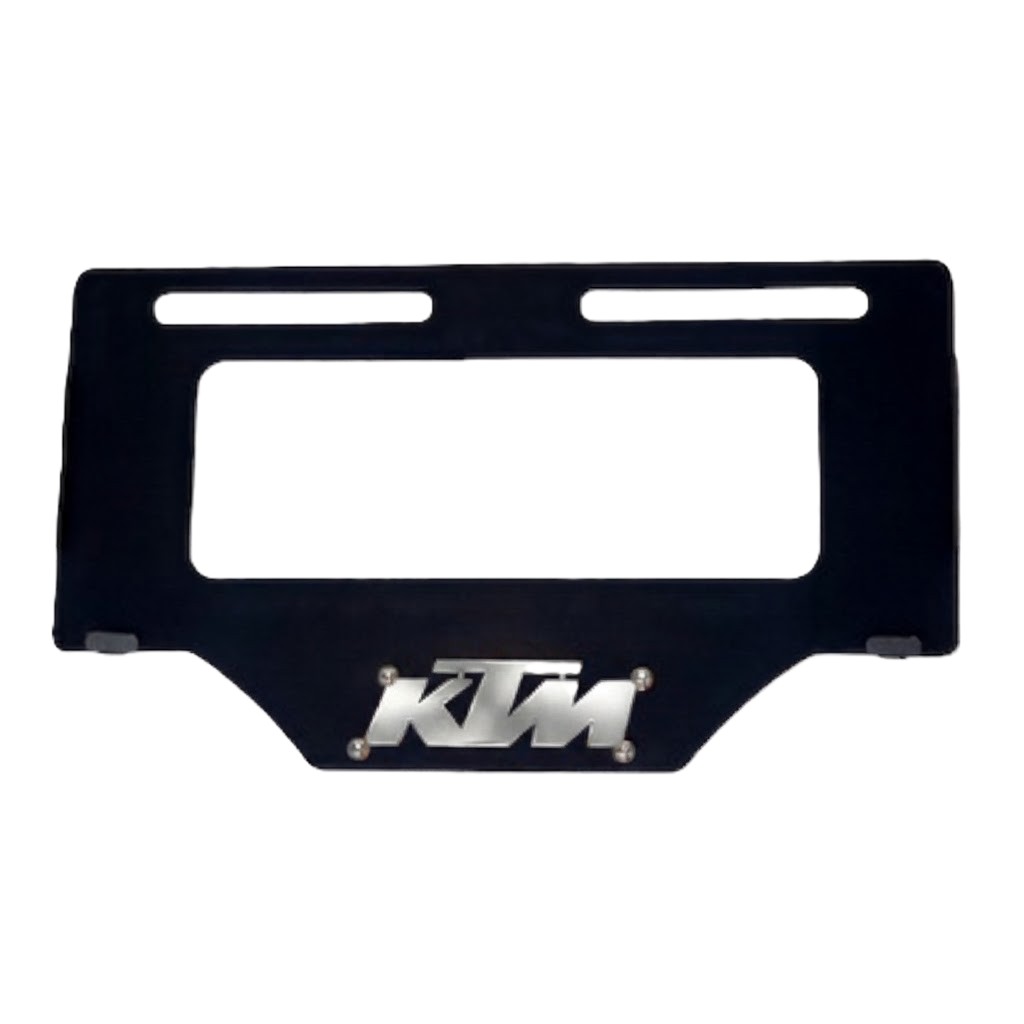 PORTA PLACA 3D RG KTM NEGRO CROMADO