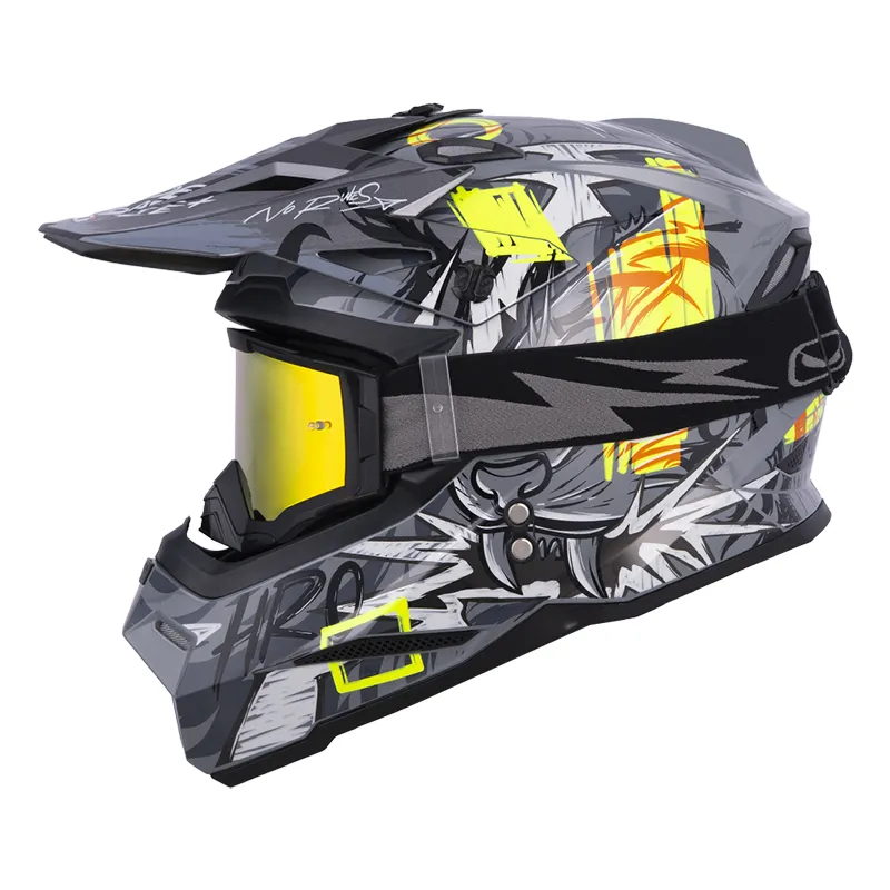 CASCO HRO MX03 TAIGA GRIS BRILLO