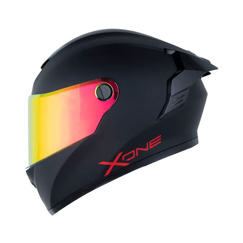 CASCO X-ONE 500 RS SOLID V2 NEGRO ROJO
