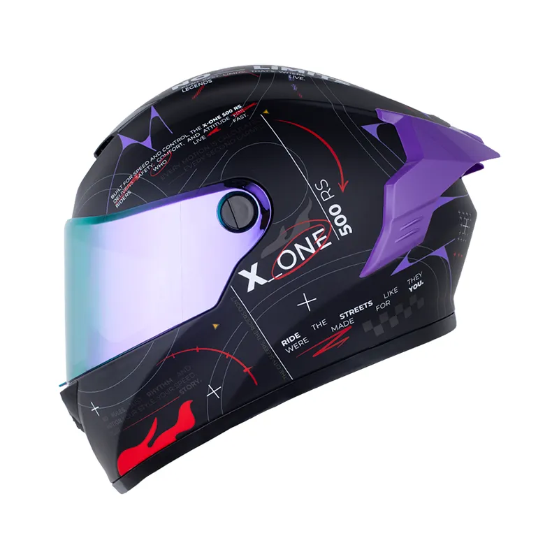CASCO X-ONE 500 RS WEB LOCK NEGRO ROJO