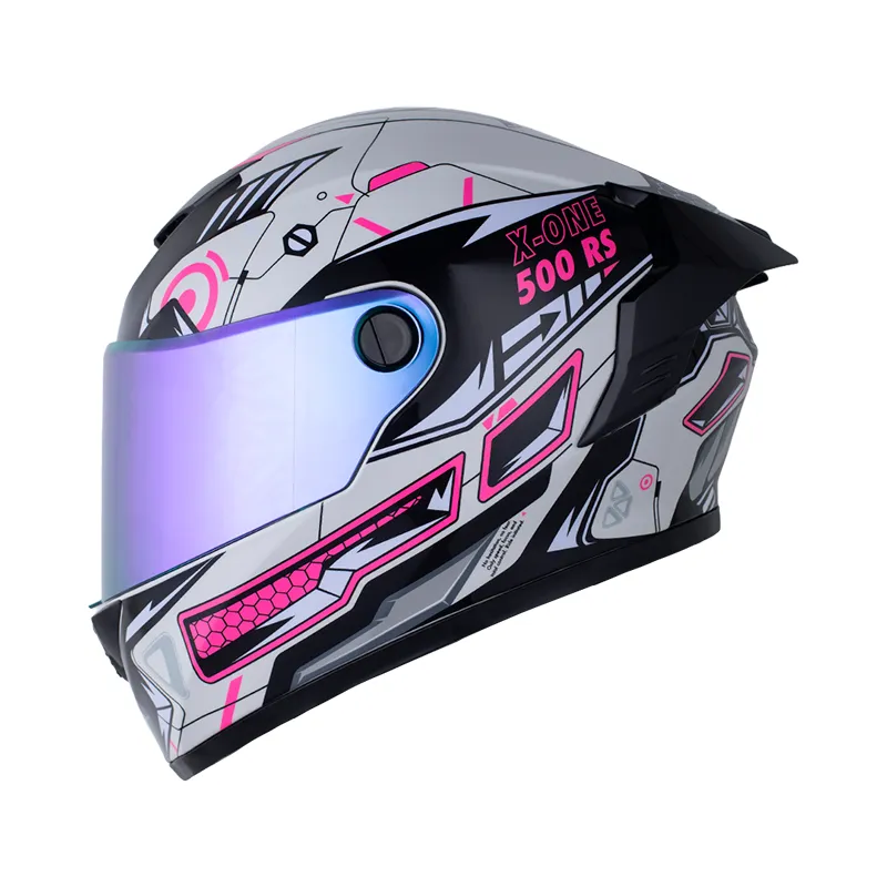 CASCO X-ONE 500 RS MAKO GRIS FUCSIA