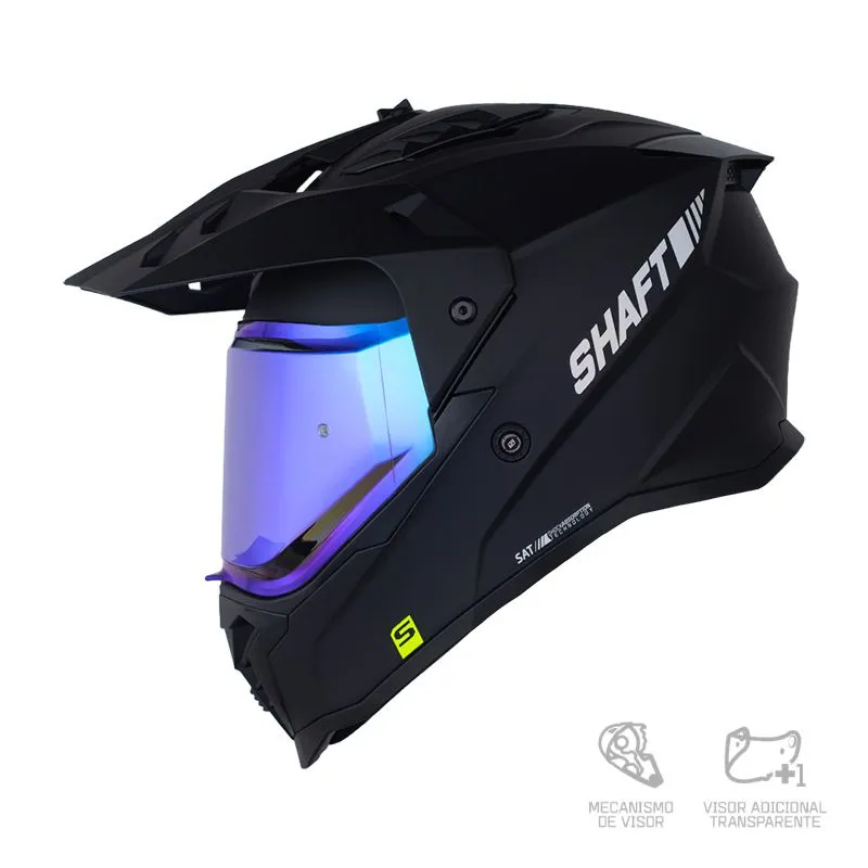 CASCO SHAFT MX360 SOLID NEGRO HIGH SILVER