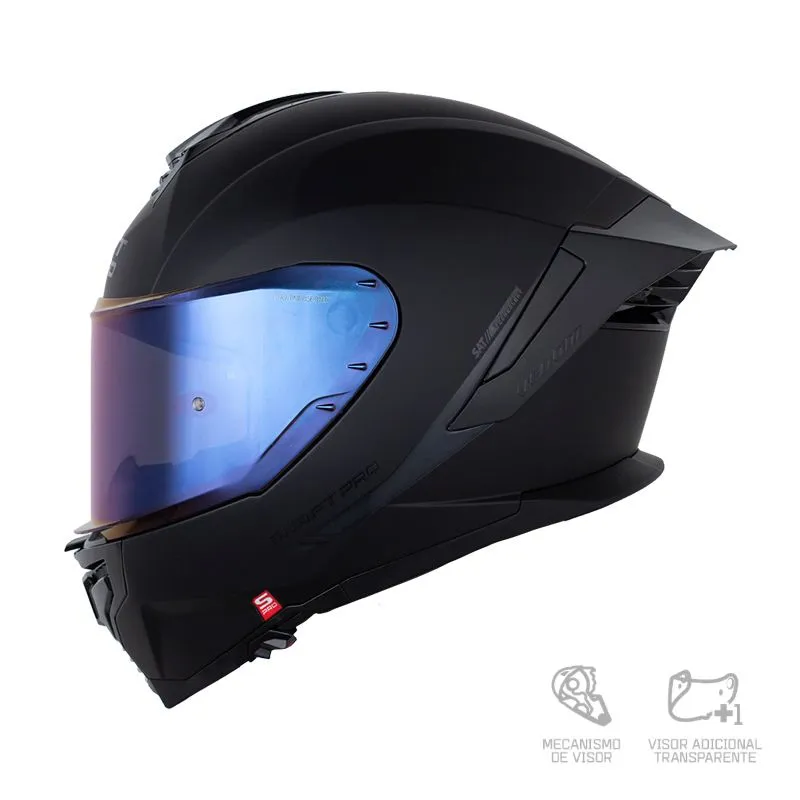 CASCO SHAFT PRO 609 VENOM SOLID NEGRO GRIS MATE