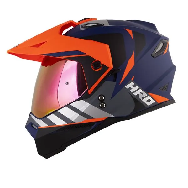 CASCO HRO MX330DV YORCHI AZUL NARANJA