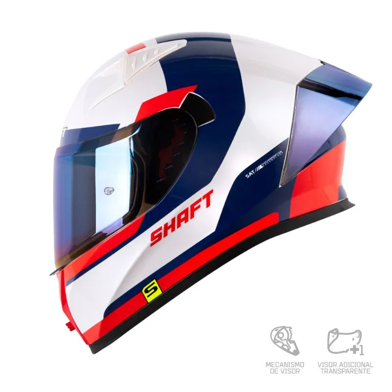 CASCO SHAFT 526SP EVO RAIXX BLANCO ROJO